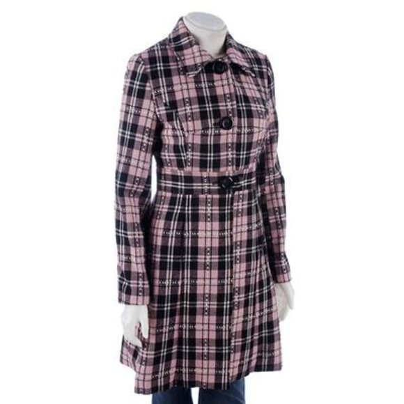 Pink Plaid Coat - ZLC Collections - Size M - Picture 9 of 9